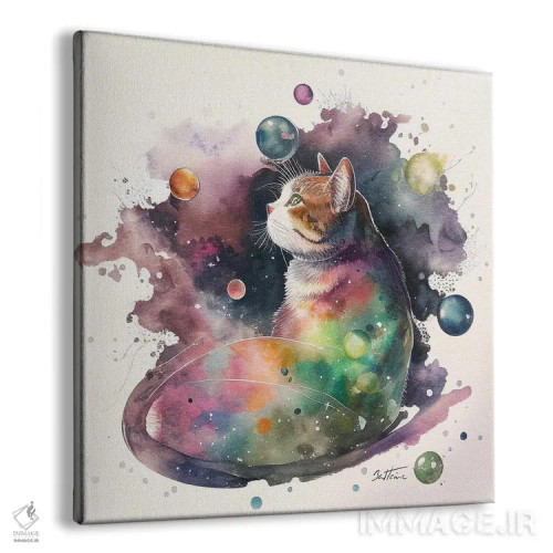 تابلو گربهٔ رویاپرداز اثر بن هاین (هنرمند بلژیکی) - نمای پرسپکتیو محصول