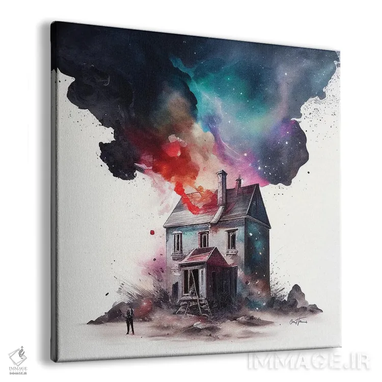 تابلو خانه اثر بن هاین (هنرمند بلژیکی) - نمای پرسپکتیو محصول