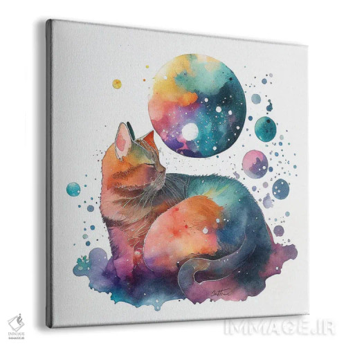 تابلو گربه تنها اثر بن هاین (هنرمند بلژیکی) - نمای پرسپکتیو محصول