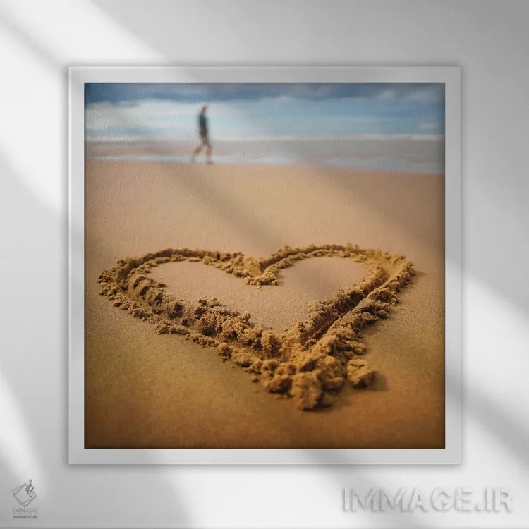 تابلو نشانههای عشق اثر بن هاین (هنرمند بلژیکی) - نمای قابدار سفید