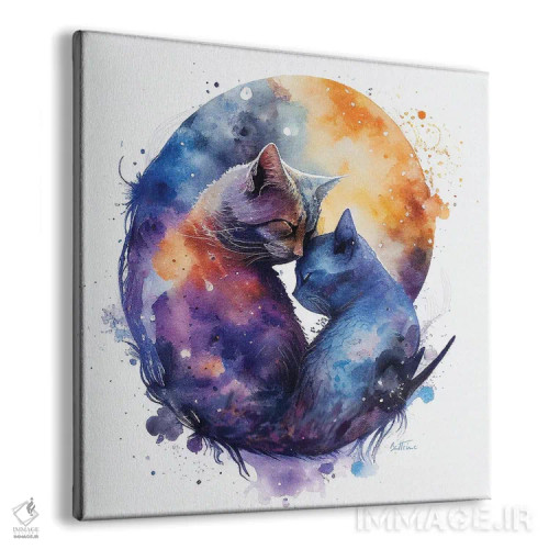 تابلو گربههای دوستداشتنی اثر بن هاین (هنرمند بلژیکی) - نمای پرسپکتیو محصول