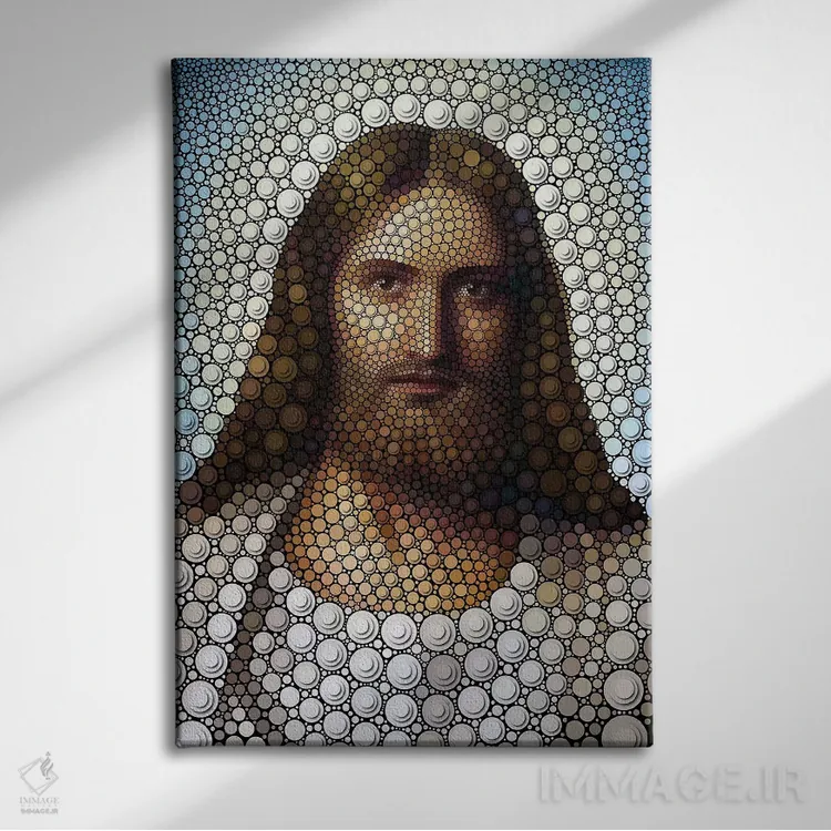 تابلو عیسی اثر بن هاین (هنرمند بلژیکی) - نمای روبهرو روی دیوار