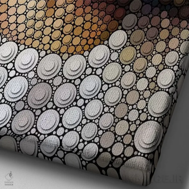 تابلو عیسی اثر بن هاین (هنرمند بلژیکی) - نمای نزدیک بافت بوم