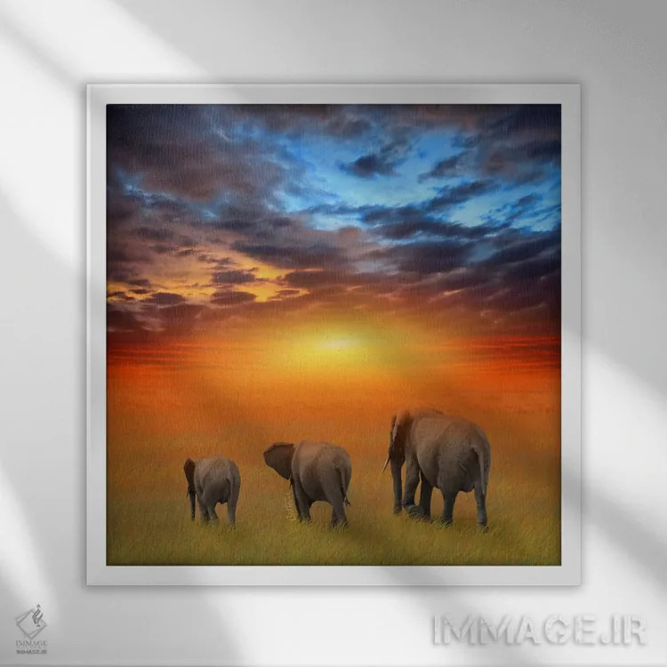 تابلو آینده روشن است اثر بن هاین (هنرمند بلژیکی) - نمای قابدار سفید