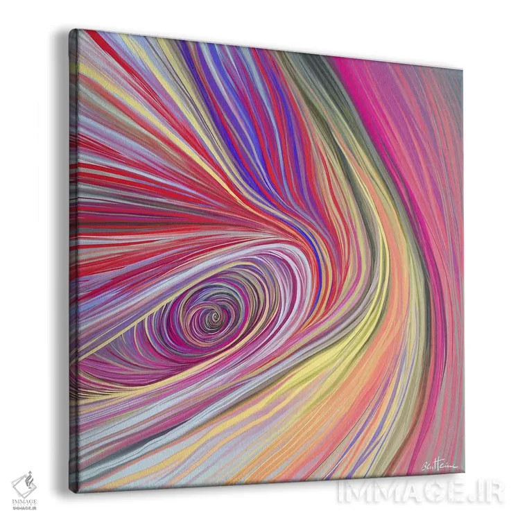 تابلو انتزاعی خالص III اثر بن هاین (هنرمند بلژیکی) - نمای پرسپکتیو محصول