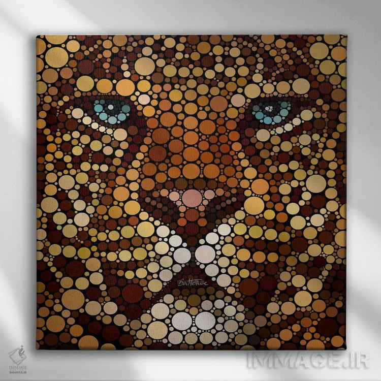 تابلو پلنگ اثر بن هاین (هنرمند بلژیکی) - نمای روبهرو روی دیوار