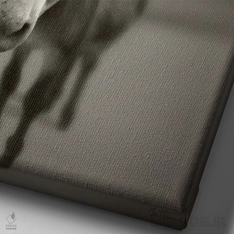 تابلو سلام اثر بن هاین (هنرمند بلژیکی) - نمای نزدیک بافت بوم