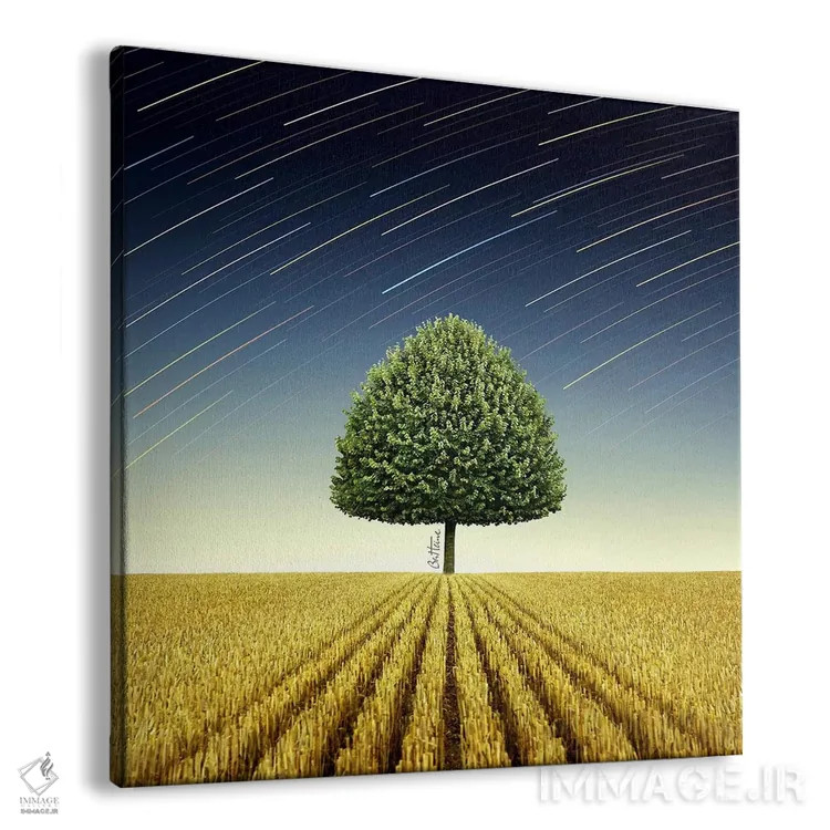 تابلو درخت سیب نیوتن اثر بن هاین (هنرمند بلژیکی) - نمای پرسپکتیو محصول