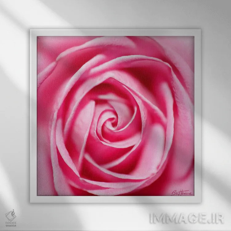 تابلو گلبرگ به گلبرگ اثر بن هاین (هنرمند بلژیکی) - نمای قابدار سفید