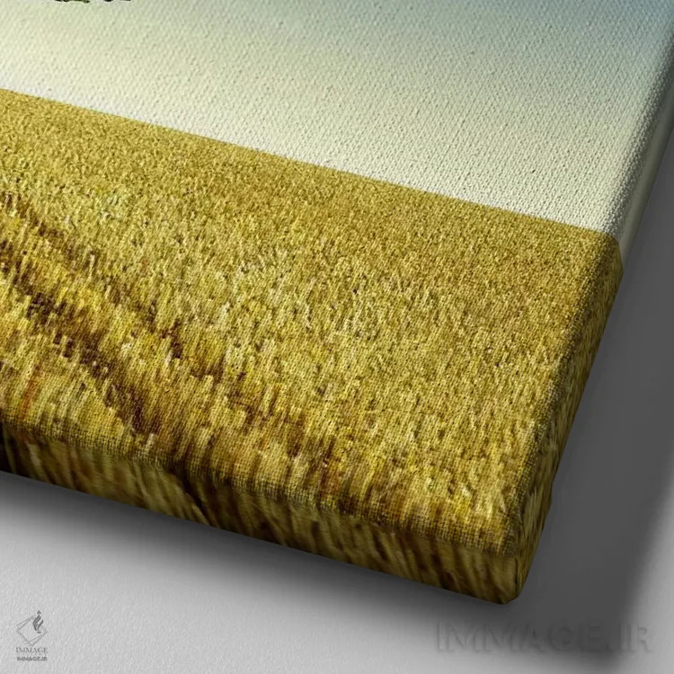 تابلو درخت سیب نیوتن اثر بن هاین (هنرمند بلژیکی) - نمای نزدیک بافت بوم