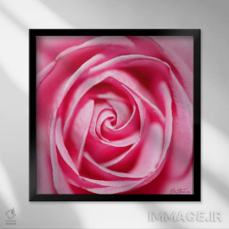 تابلو گلبرگ به گلبرگ اثر بن هاین (هنرمند بلژیکی) - نمای قابدار مشکی