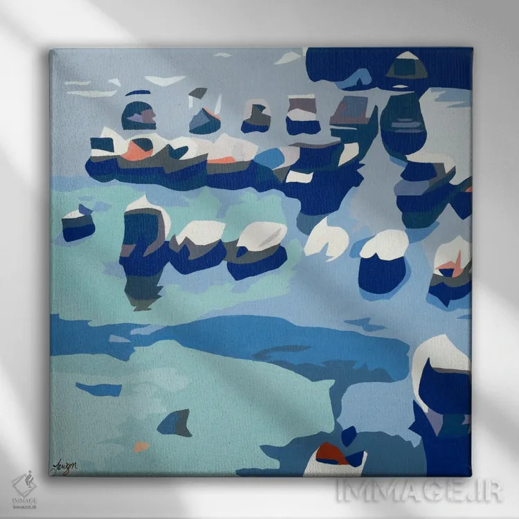 تابلو قایقها I اثر بث ان لاوسون - نمای روبهرو روی دیوار