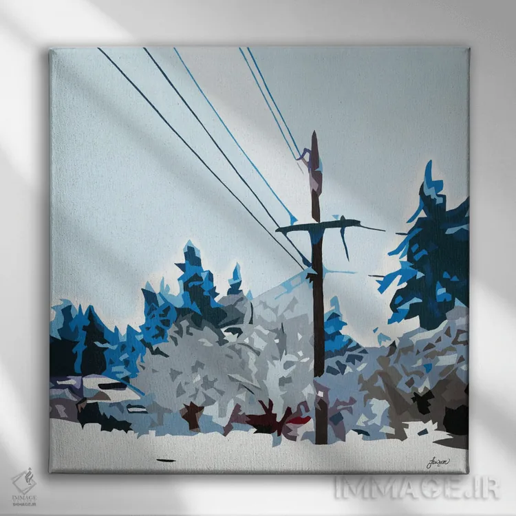 تابلو زمستان ۲۰۲۰ اثر بث ان لاوسون - نمای روبهرو روی دیوار