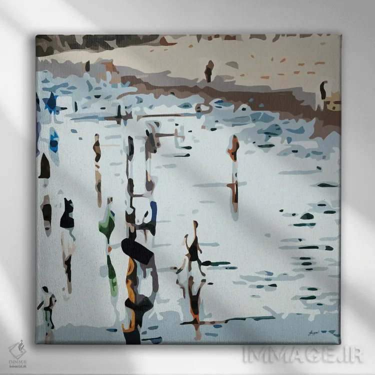 تابلو تأمل در خود اثر بث ان لاوسون - نمای روبهرو روی دیوار