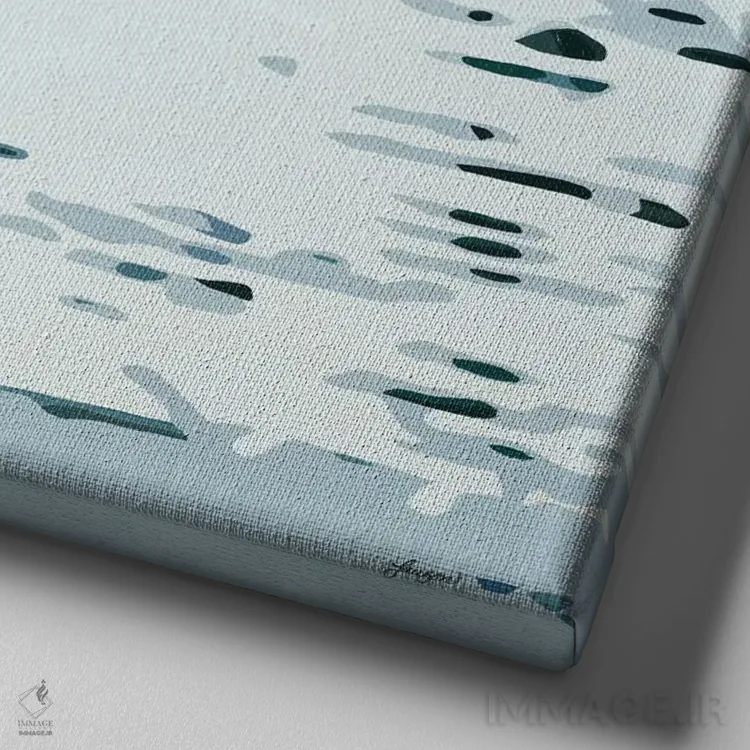 تابلو تأمل در خود اثر بث ان لاوسون - نمای نزدیک بافت بوم