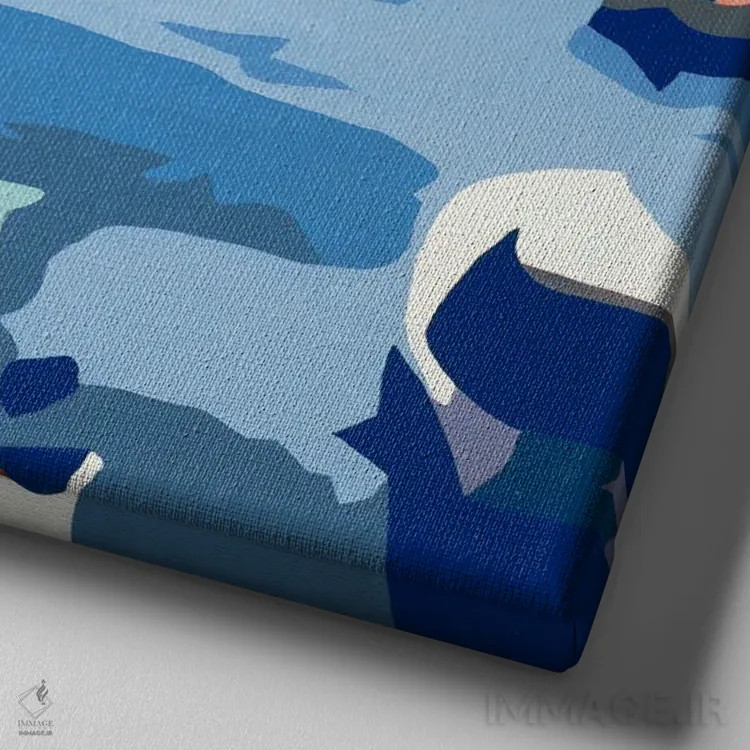 تابلو قایقها I اثر بث ان لاوسون - نمای نزدیک بافت بوم