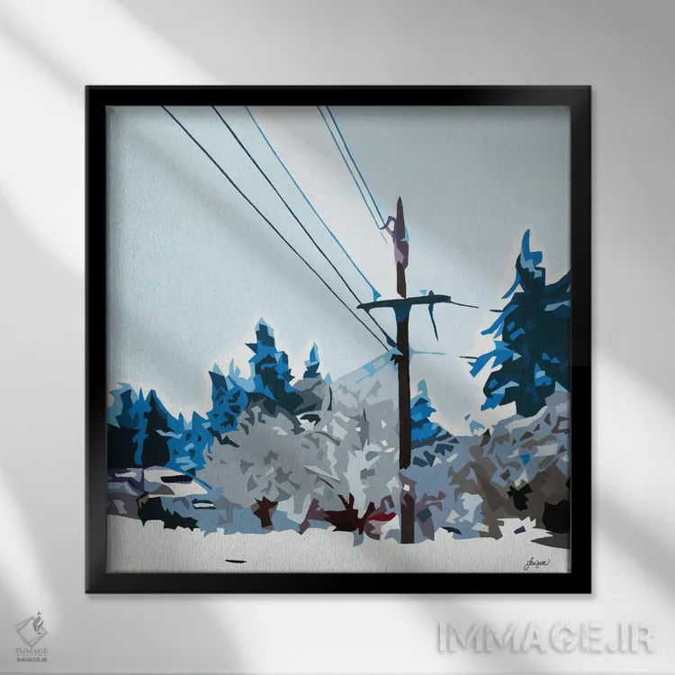 تابلو زمستان ۲۰۲۰ اثر بث ان لاوسون - نمای قابدار مشکی