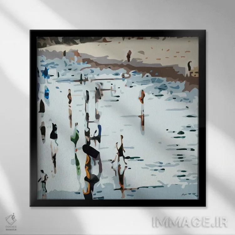 تابلو تأمل در خود اثر بث ان لاوسون - نمای قابدار مشکی