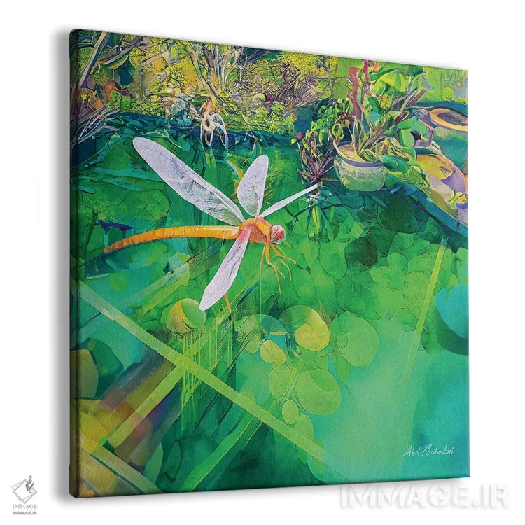 تابلو باغ وزوزکننده اثر ابوال بهادری - نمای پرسپکتیو محصول