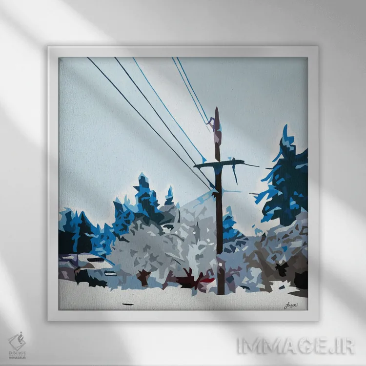 تابلو زمستان ۲۰۲۰ اثر بث ان لاوسون - نمای قابدار سفید