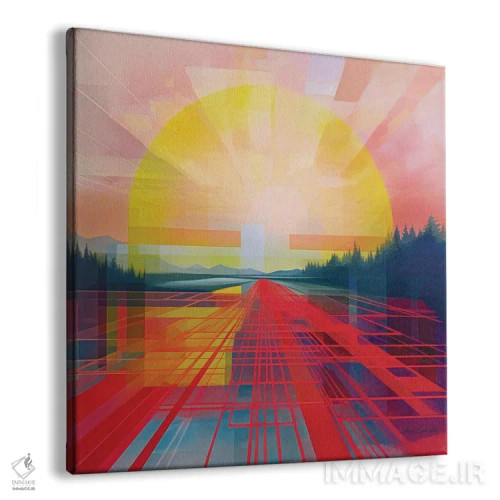 تابلو دریاچه مشبک اثر ابوال بهادری - نمای پرسپکتیو محصول