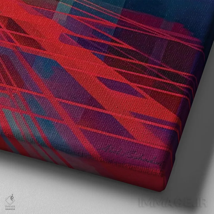 تابلو دریاچه مشبک اثر ابوال بهادری - نمای نزدیک بافت بوم