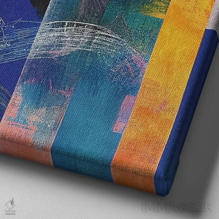 تابلو گردهمایی اثر ابوال بهادری - نمای نزدیک بافت بوم