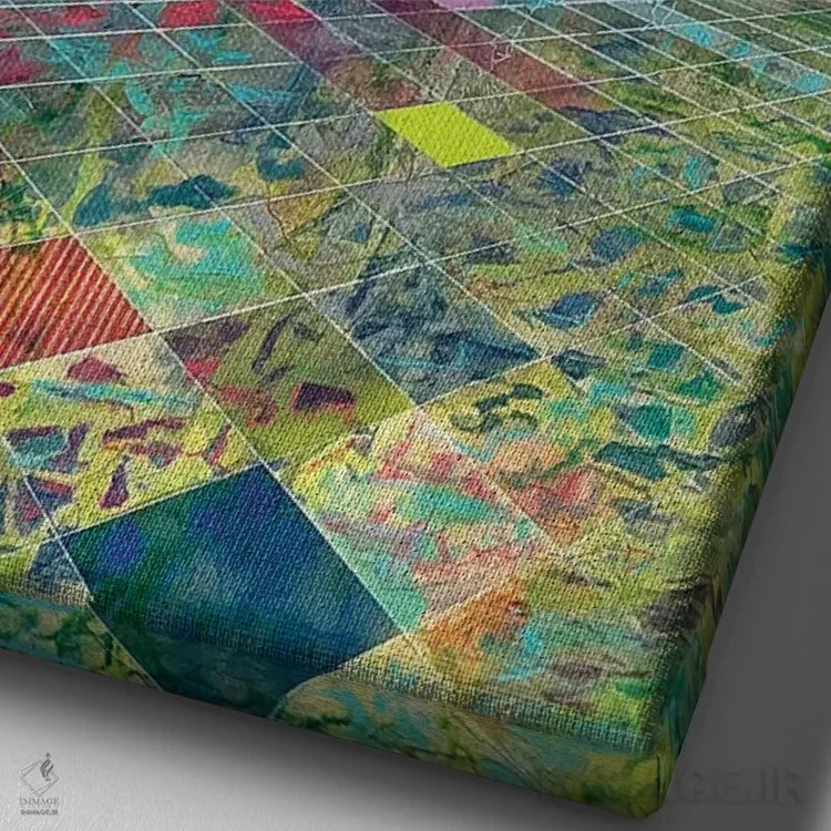 تابلو سنجاقکها اثر ابوال بهادری - نمای نزدیک بافت بوم