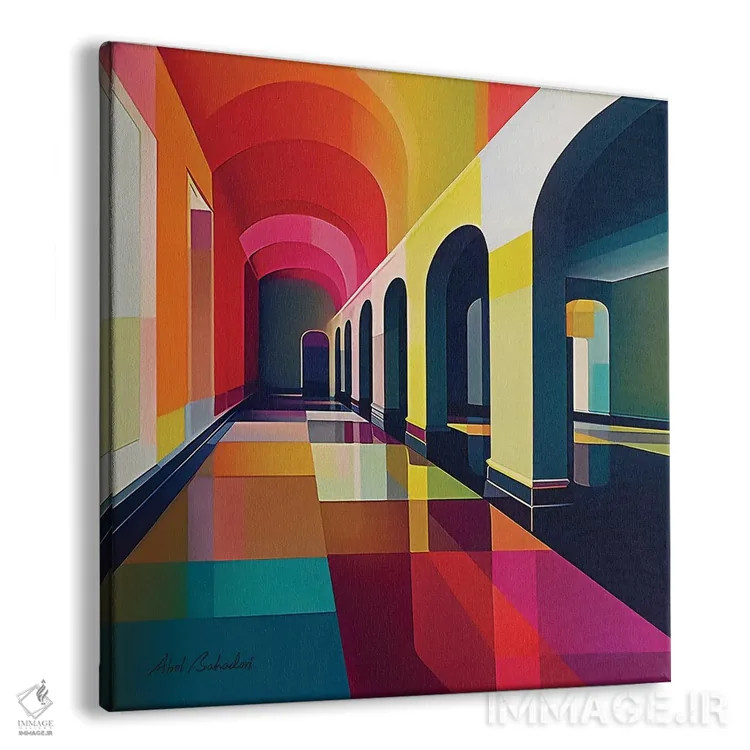 تابلو گذرگاه رنگی اثر ابوال بهادری - نمای پرسپکتیو محصول