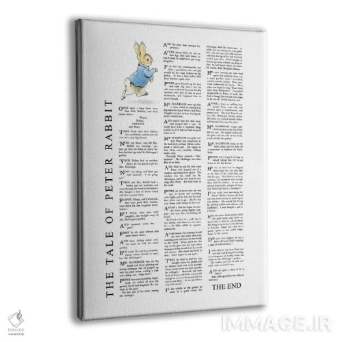 تابلو پیتر خرگوشه اثر بئاتریکس پاتر اثر بیبلیوتوگرافی - نمای پرسپکتیو محصول