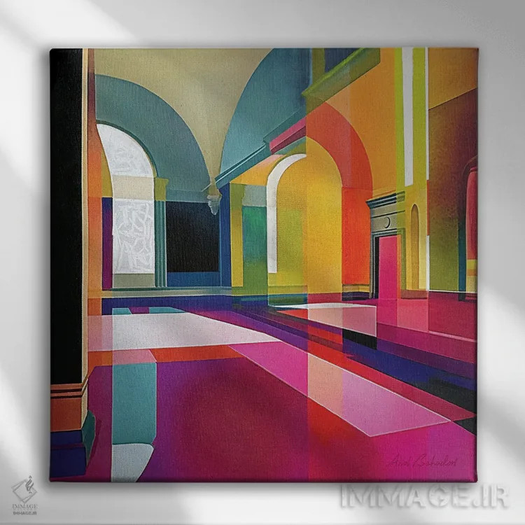 تابلو طاق شکافته اثر ابوال بهادری - نمای روبهرو روی دیوار