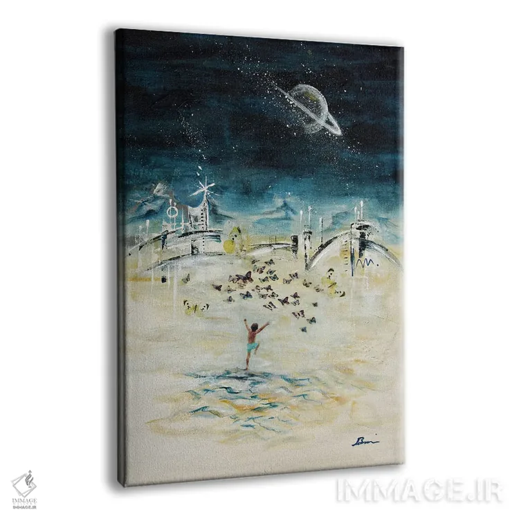 تابلو رویای میانهقرن II اثر آنجلا بیسون - نمای پرسپکتیو محصول