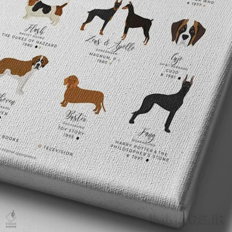 تابلو سگها در فیلم، تلویزیون و کتابها اثر بیبلیوتوگرافی - نمای نزدیک بافت بوم