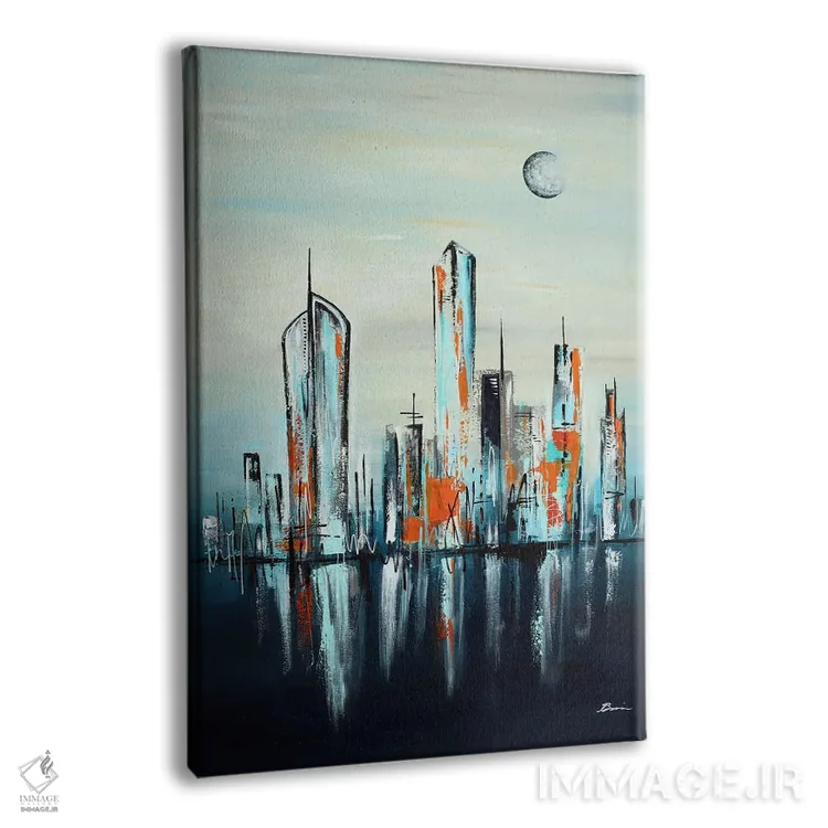 تابلو آپتاون ۳۲ اثر آنجلا بیسون - نمای پرسپکتیو محصول