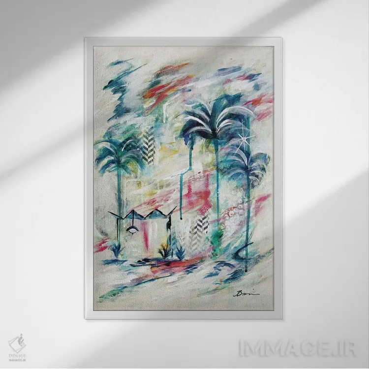 تابلو کوکومو میانهقرن IX اثر آنجلا بیسون - نمای قابدار سفید