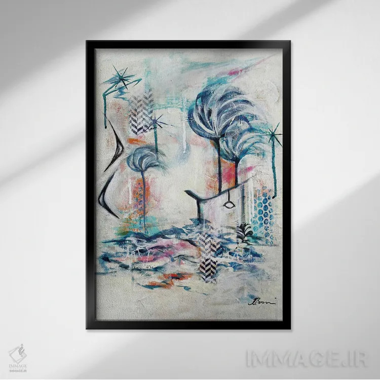 تابلو کوکومو میانهقرن VI اثر آنجلا بیسون - نمای قابدار مشکی