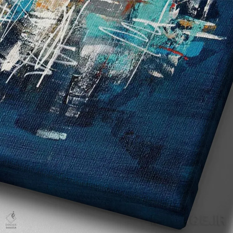 تابلو شب پرستارهٔ آپتاون میانهقرن II اثر آنجلا بیسون - نمای نزدیک بافت بوم