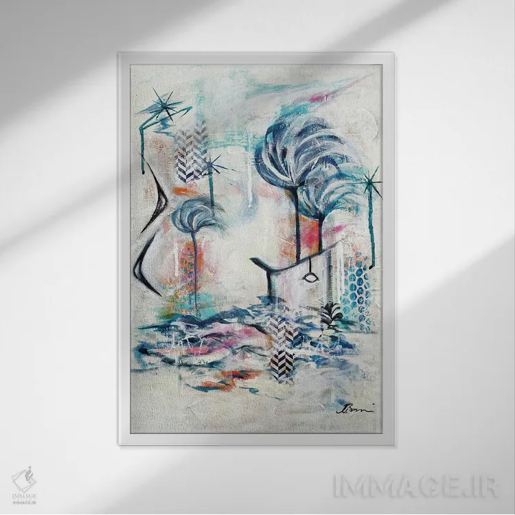 تابلو کوکومو میانهقرن VI اثر آنجلا بیسون - نمای قابدار سفید