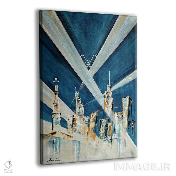 تابلو کلانشهر دکو هنری اثر آنجلا بیسون - نمای پرسپکتیو محصول