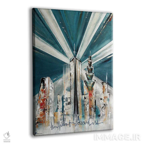تابلو کلانشهر دکو هنری X اثر آنجلا بیسون - نمای پرسپکتیو محصول
