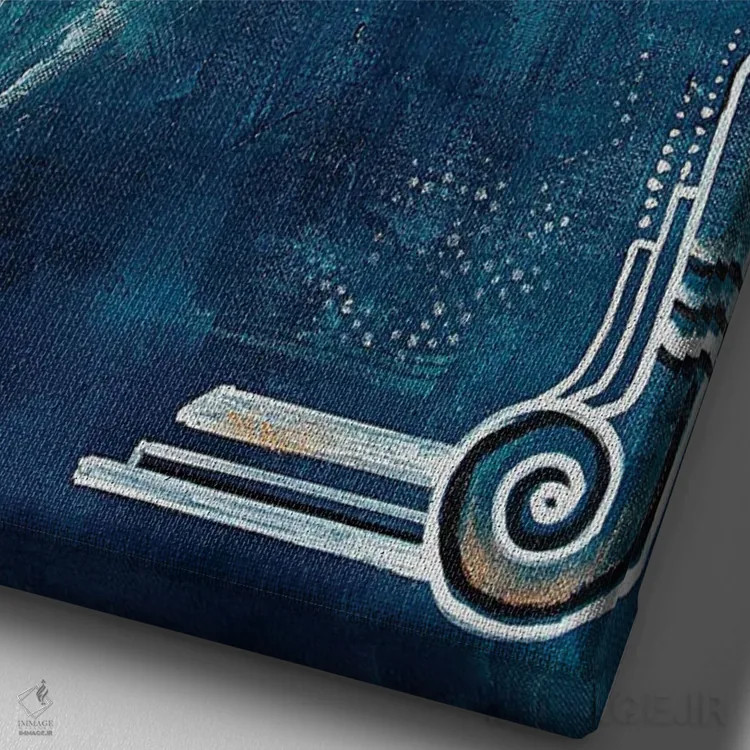 تابلو پرستو دکو هنری اثر آنجلا بیسون - نمای نزدیک بافت بوم