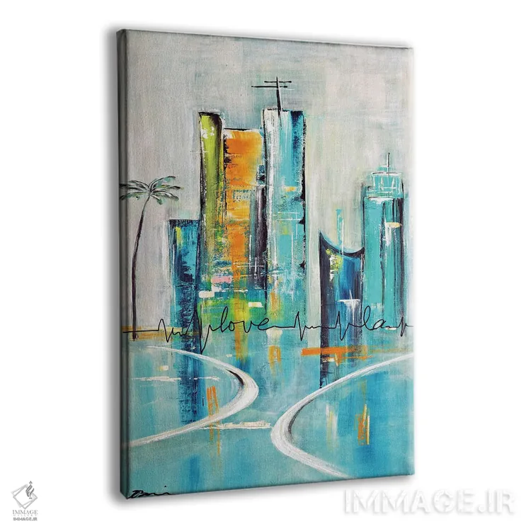 تابلو عشق لسآنجلس کالیفرنیا اثر آنجلا بیسون - نمای پرسپکتیو محصول