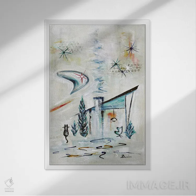 تابلو شادی مدرن میانهقرن II اثر آنجلا بیسون - نمای قابدار سفید