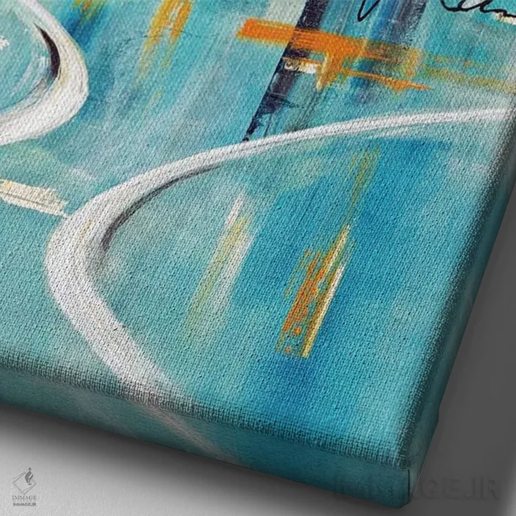 تابلو عشق لسآنجلس کالیفرنیا اثر آنجلا بیسون - نمای نزدیک بافت بوم