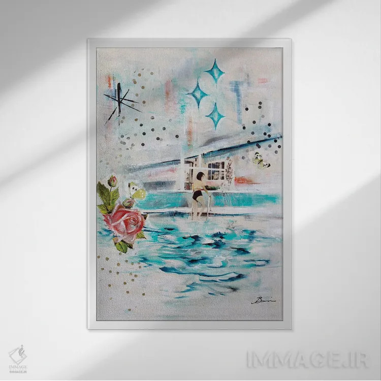 تابلو پالم اسپرینگ با عشق I اثر آنجلا بیسون - نمای قابدار سفید