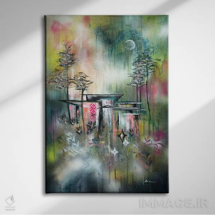 تابلو هارمونی I اثر آنجلا بیسون - نمای روبهرو روی دیوار