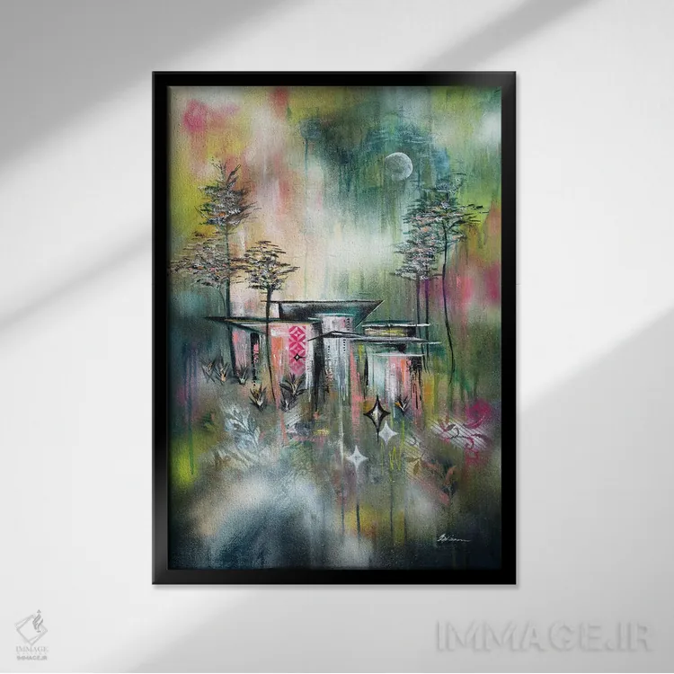 تابلو هارمونی I اثر آنجلا بیسون - نمای قابدار مشکی