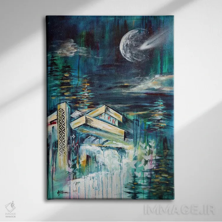 تابلو هارمونی XVII اثر آنجلا بیسون - نمای روبهرو روی دیوار