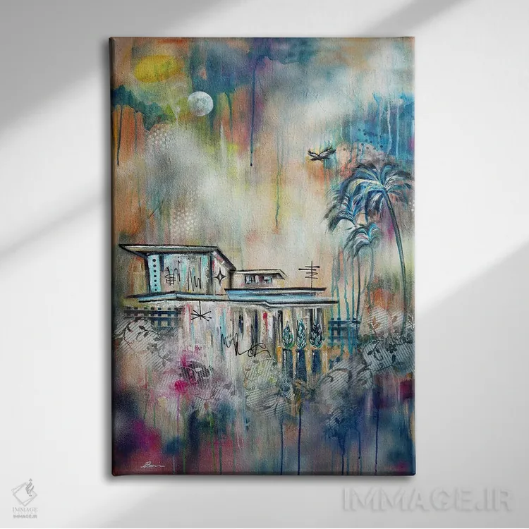 تابلو هارمونی III اثر آنجلا بیسون - نمای روبهرو روی دیوار