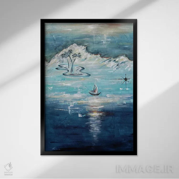 تابلو بهشت استوایی اثر آنجلا بیسون - نمای قابدار مشکی